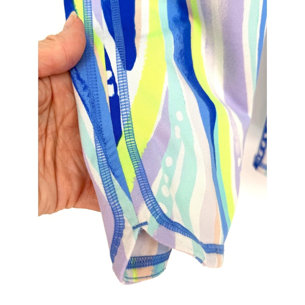 Lilly Pulitzer Luxletic Weekender Leggings Womens Small Blue Cropped Preppy Yoga - Picture 4 of 10